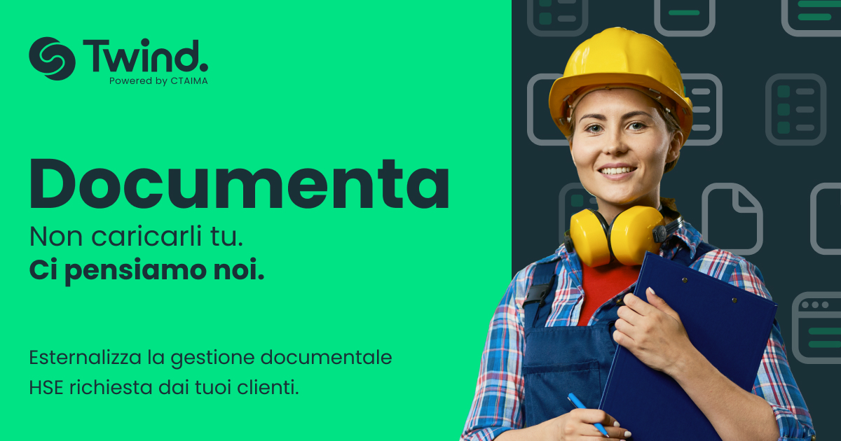 Twind lancia Documenta in Italia: il primo servizio di outsourcing documentale HSE dedicato agli appaltatori